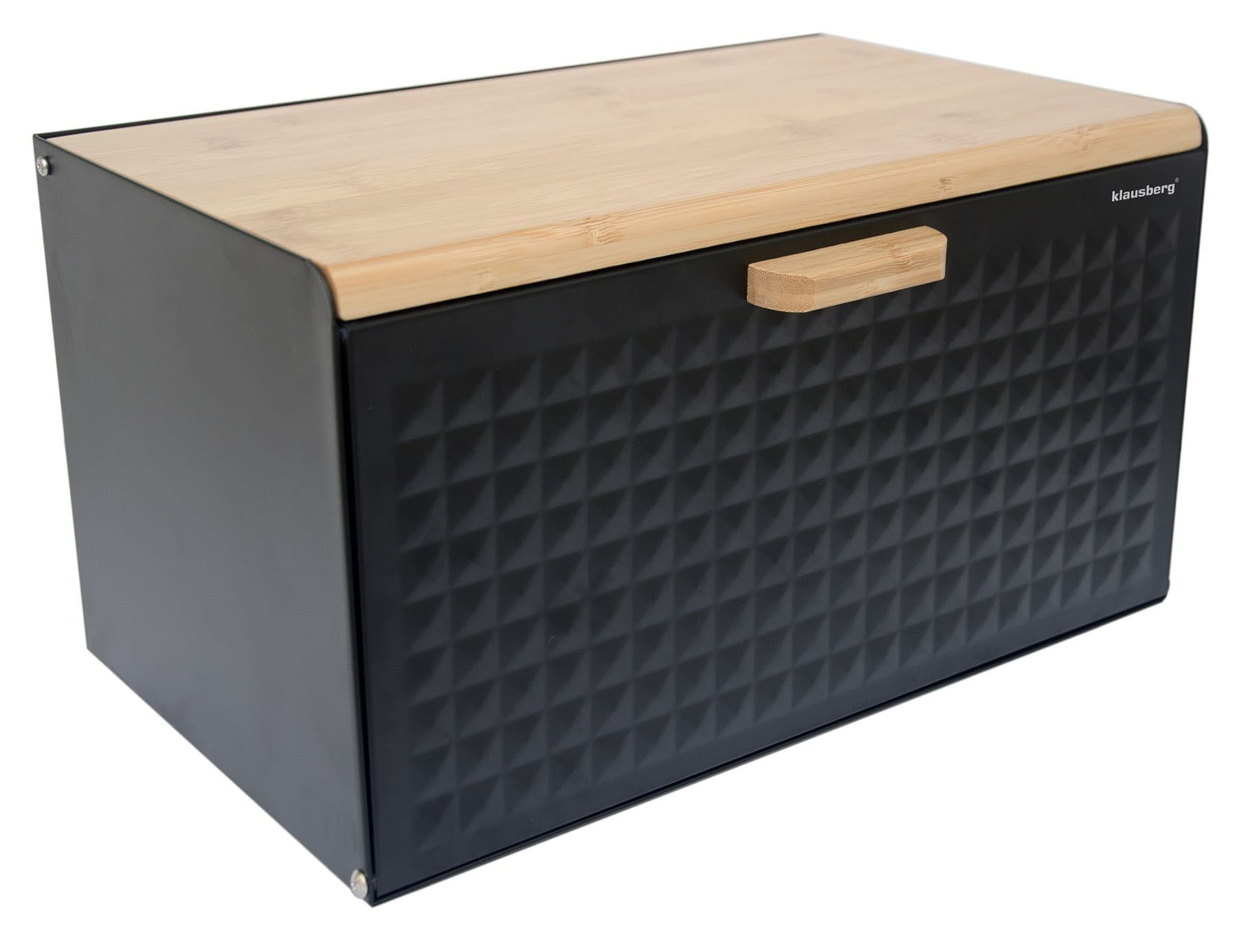 Chlebak stalowo-bambusowy czarny Klausberg