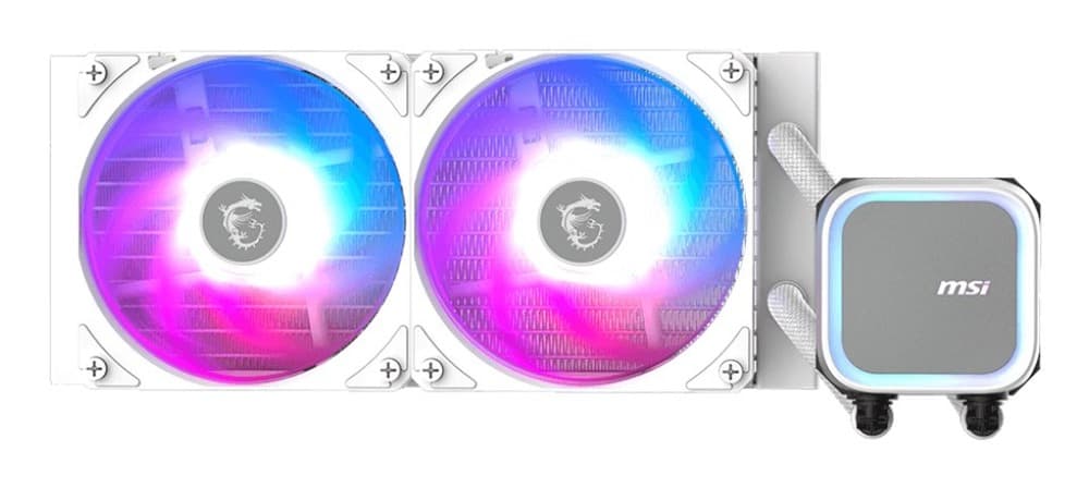 Chłodzenie wodne procesora 240 mm białe