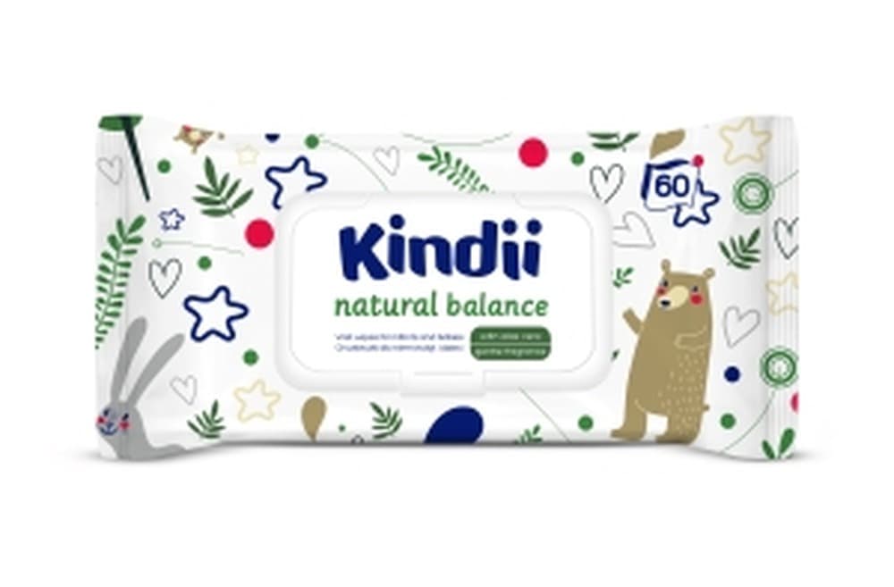 Chusteczki do pielęgnacji dla dzieci Kindii Natural Balance 96 sztuk