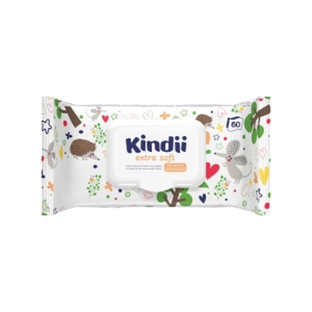 Chusteczki nawilżane dla dzieci Kindii Extra 60 sztuk