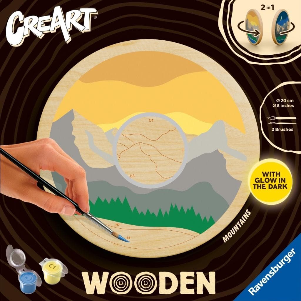 CreArt Wooden Góry obraz do malowania po numerach