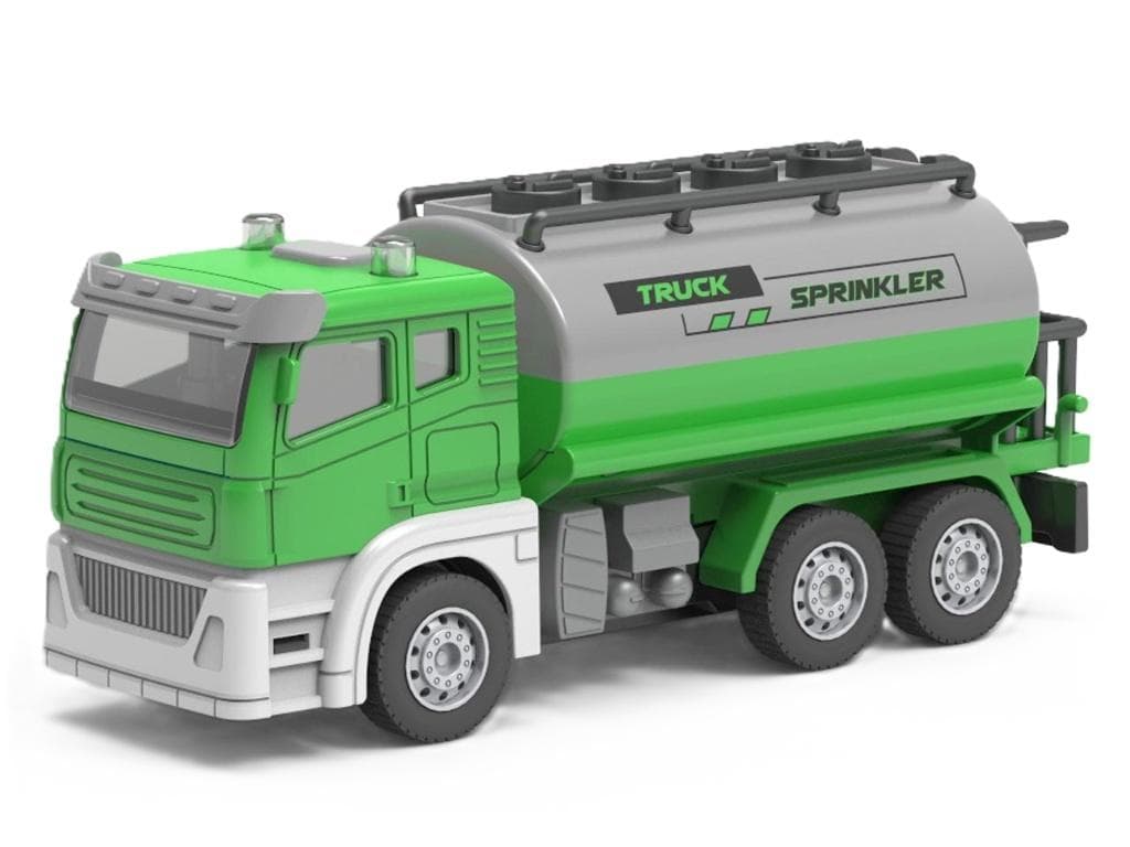 Zielony samochód cysterna dla dzieci