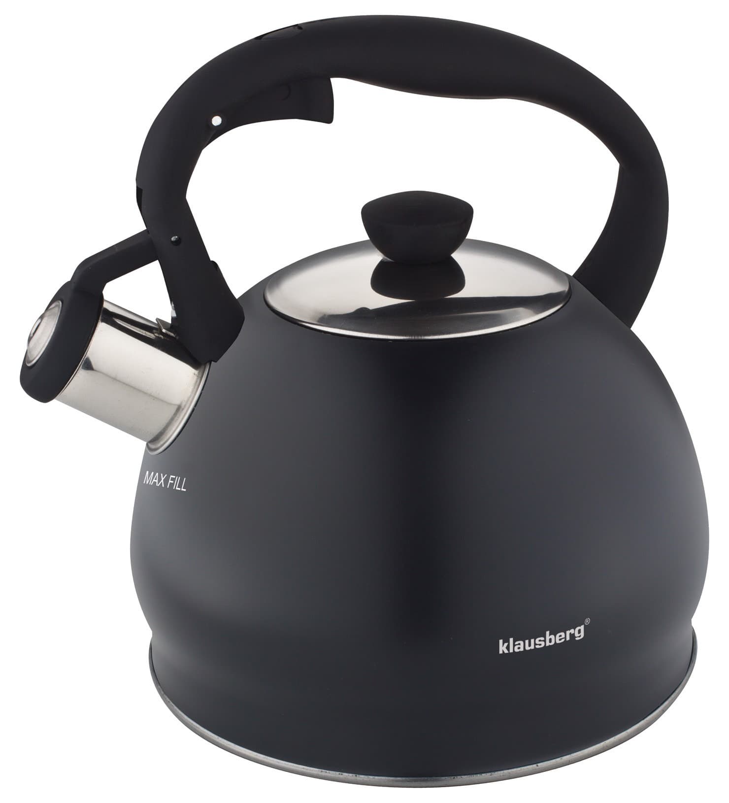 Czajnik tradycyjny Klausberg 2 litry, stal nierdzewna, czarny