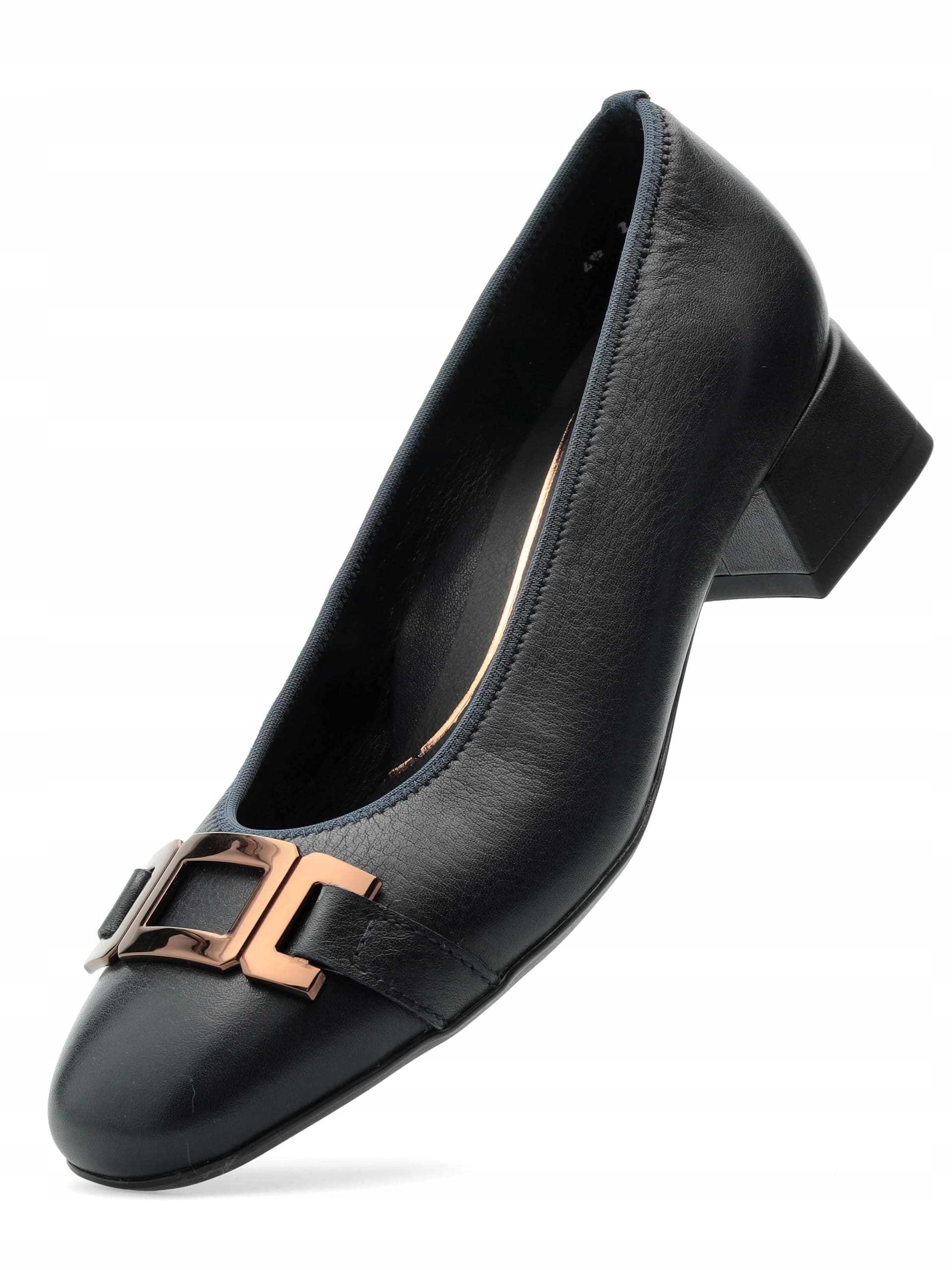 Czarne czółenka damskie skórzane Ara rozmiar 42,5