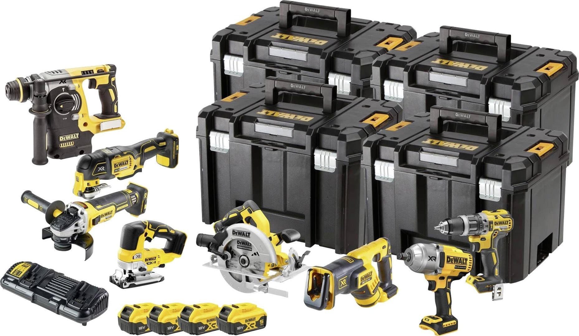 Zestaw narzędzi akumulatorowych DeWALT 18V 8 elementów