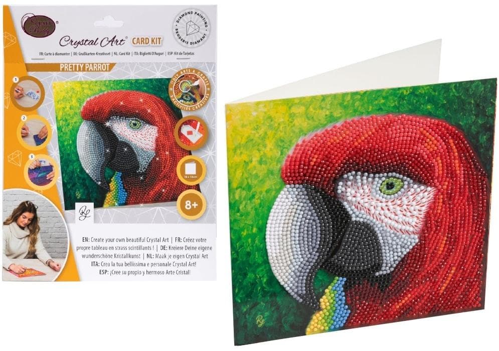 Mozaika diamentowa Craft Buddy Papuga 18 x 18 cm