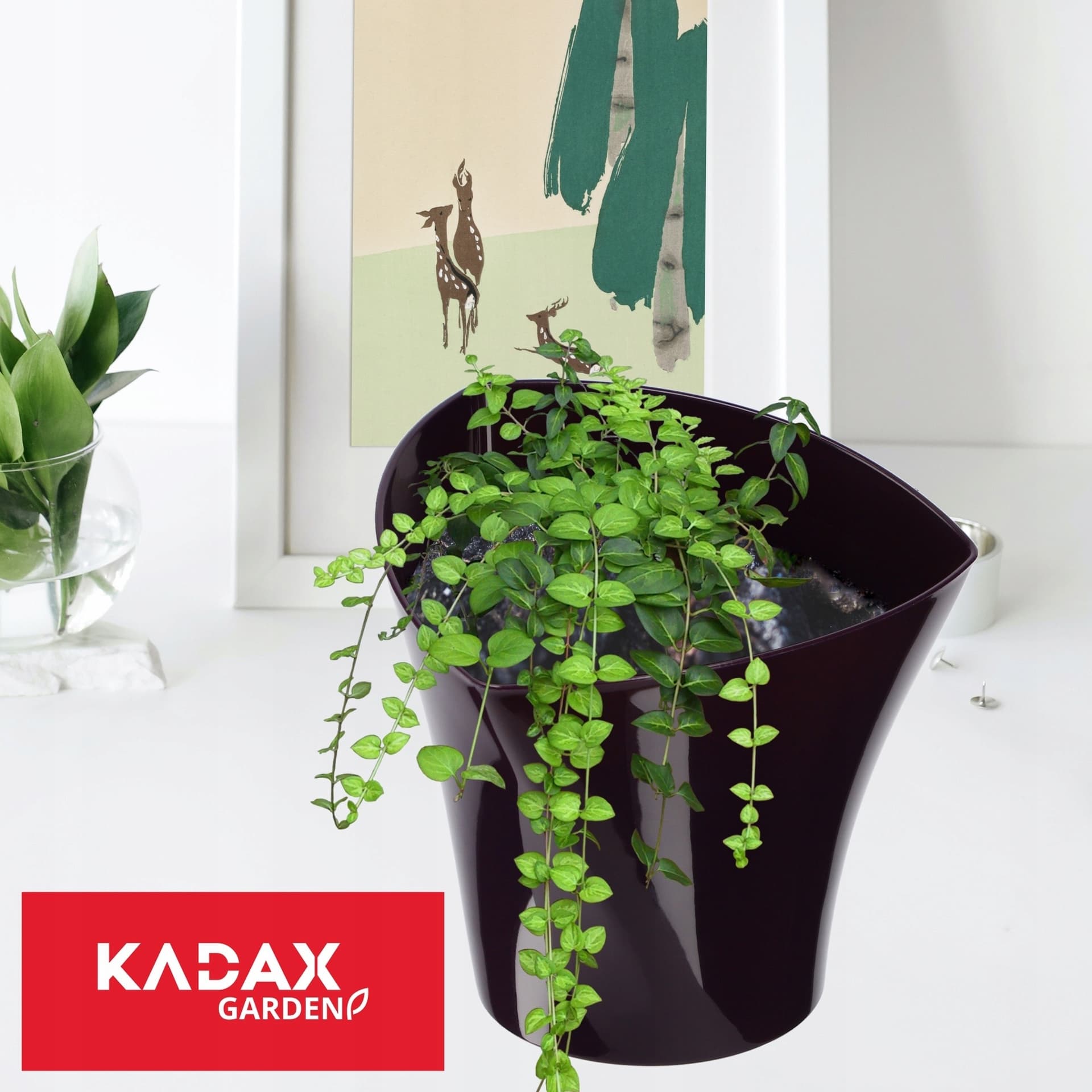 Doniczka plastikowa śliwkowa 19,5 cm do roślin