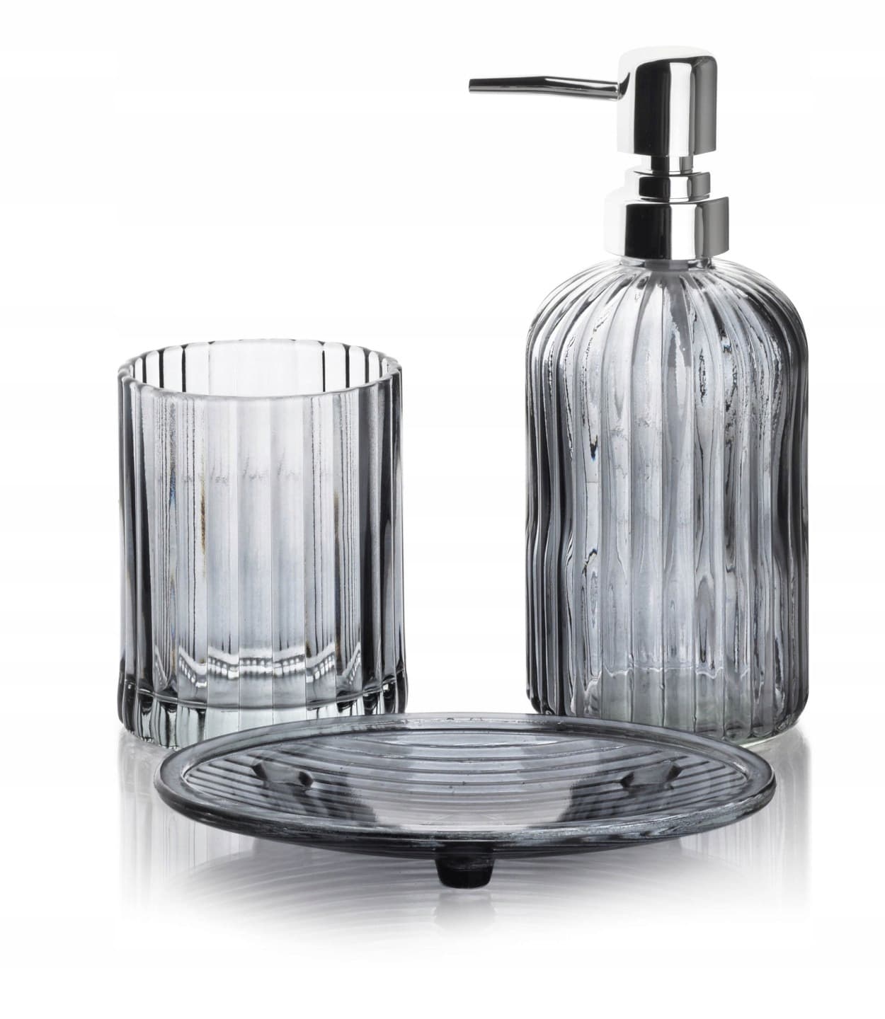 Dozownik do mydła dolomitowy szary