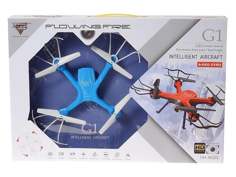Dron R/C gyro ze światłem USB 35x35x10cm