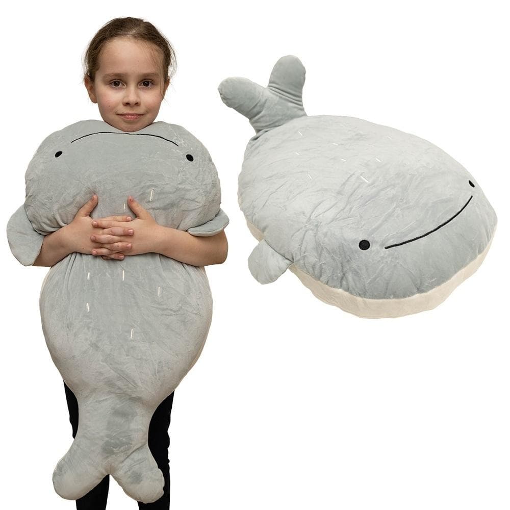 Duży pluszowy wieloryb do przytulania dla dzieci