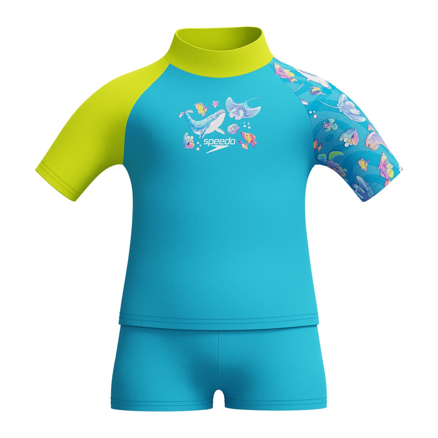 Dziecięcy strój kąpielowy z krótkim rękawem i majtkami