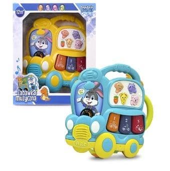 Edukacyjne autko z dźwiękami i światłem dla dzieci 12M+