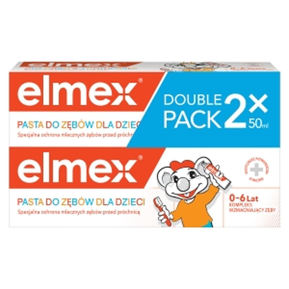 Elmex pasta do zębów dla dzieci 0-6 lat 2 x 50 ml
