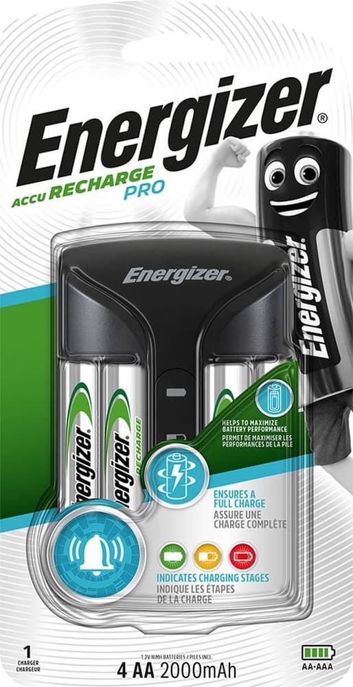 Energizer Pro+ Ładowarka do akumulatorów + 4 akumulatory AA 2000mAh