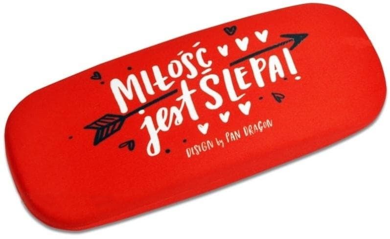 Etui na okulary z motywem miłosnym 16 x 6 cm