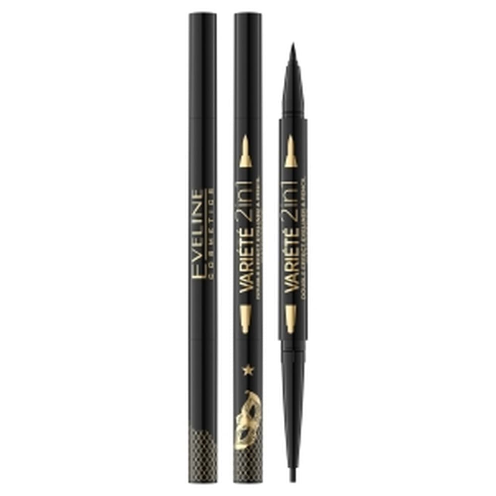 Eveline Cosmetics Variete Eyeliner 2w1 - precyzyjna kreska i kajal