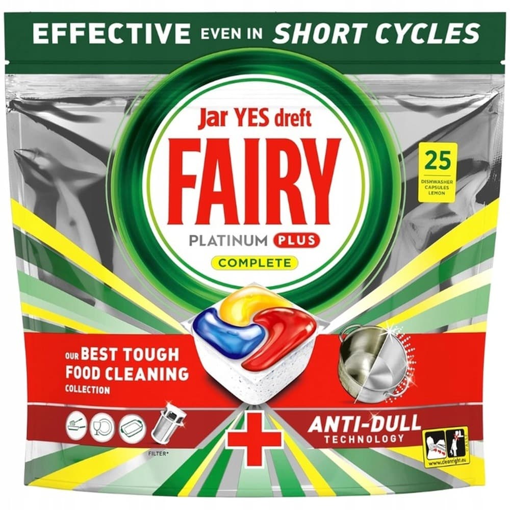 Fairy Platinum Plus Lemon kapsułki do zmywarki 50 sztuk