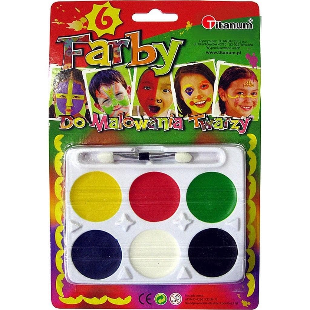 Farby do twarzy Hasta 6 kolorów - bezpieczne i łatwe w użyciu