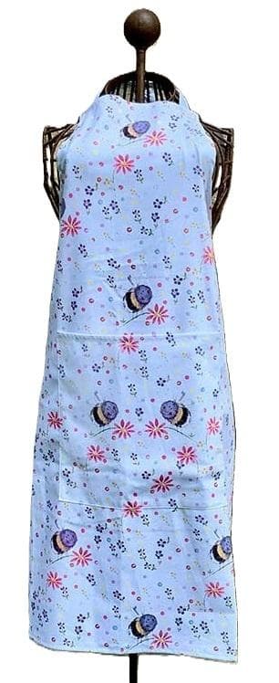 Fartuch kuchenny bawełniany Pszczoły i kwiaty 70 x 90 cm