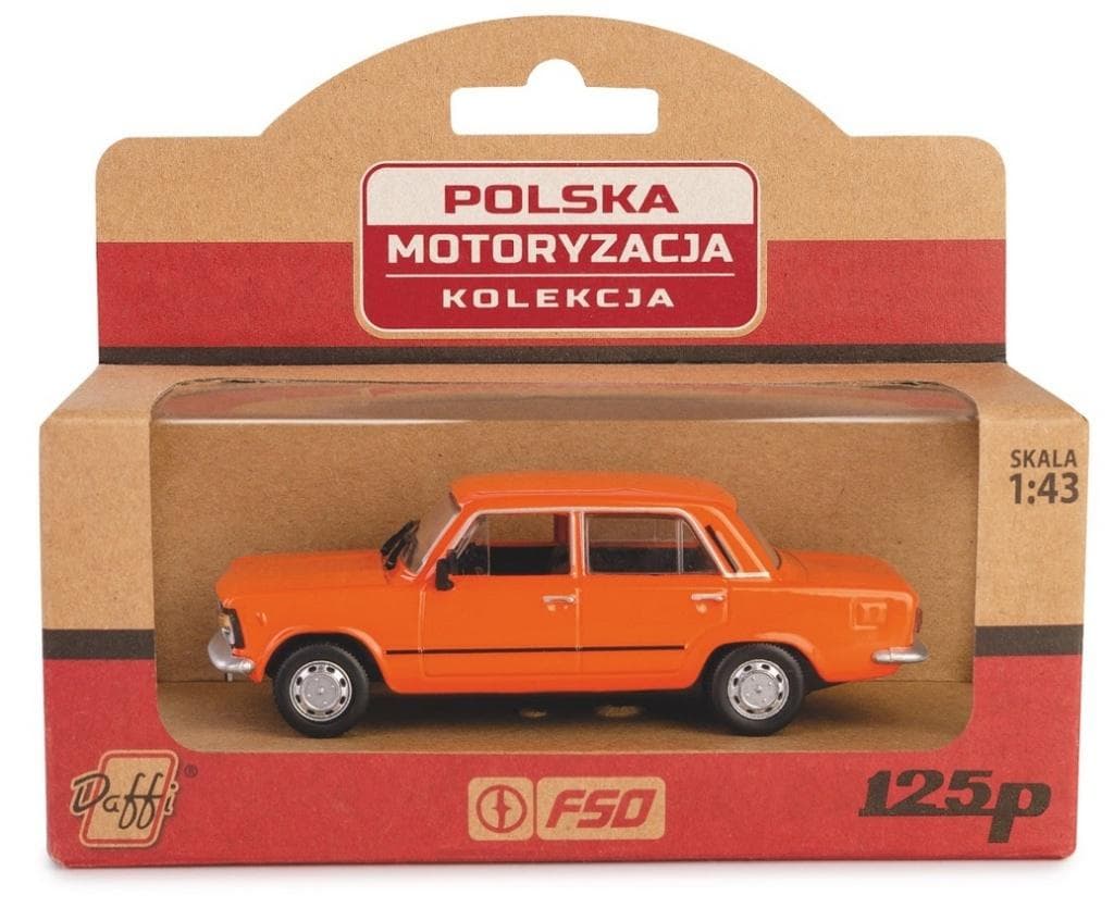 Polski Fiat 125p MR pomarańczowy model kolekcjonerski