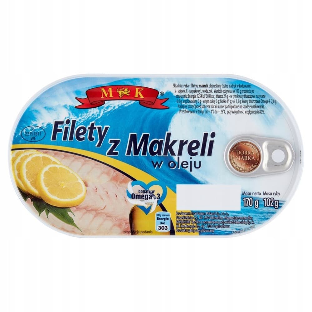 Filet z makreli w oleju 170 g
