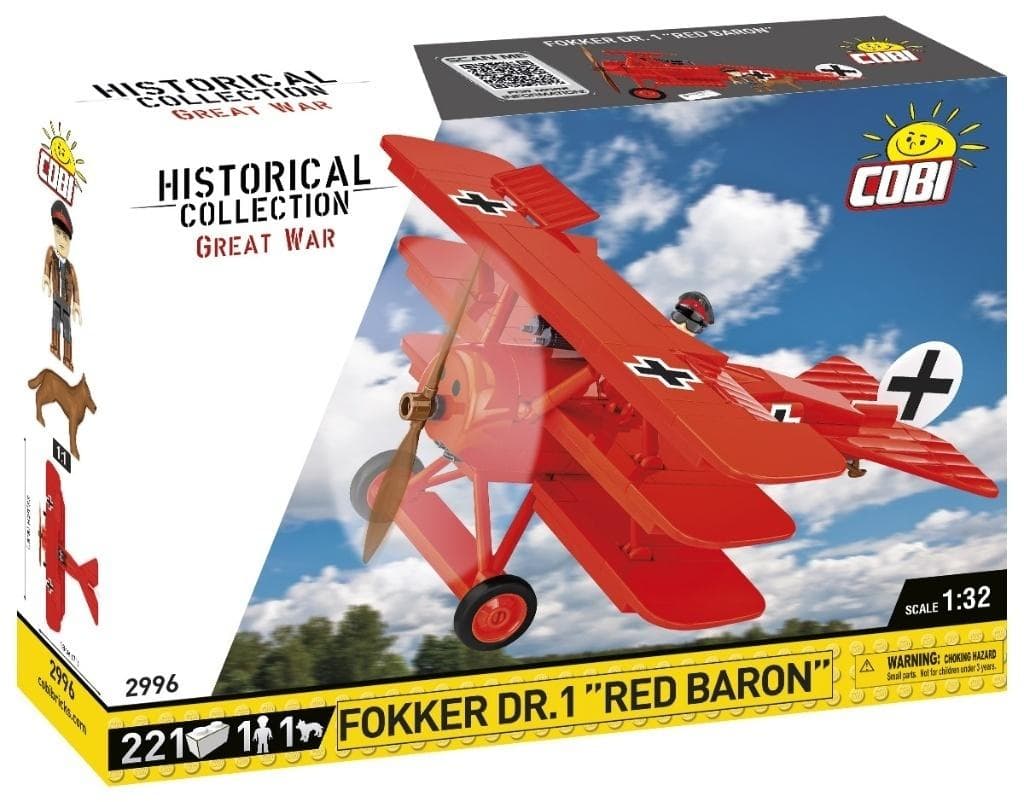 Model samolotu Fokker DR.1 Red Baron - 221 klocków
