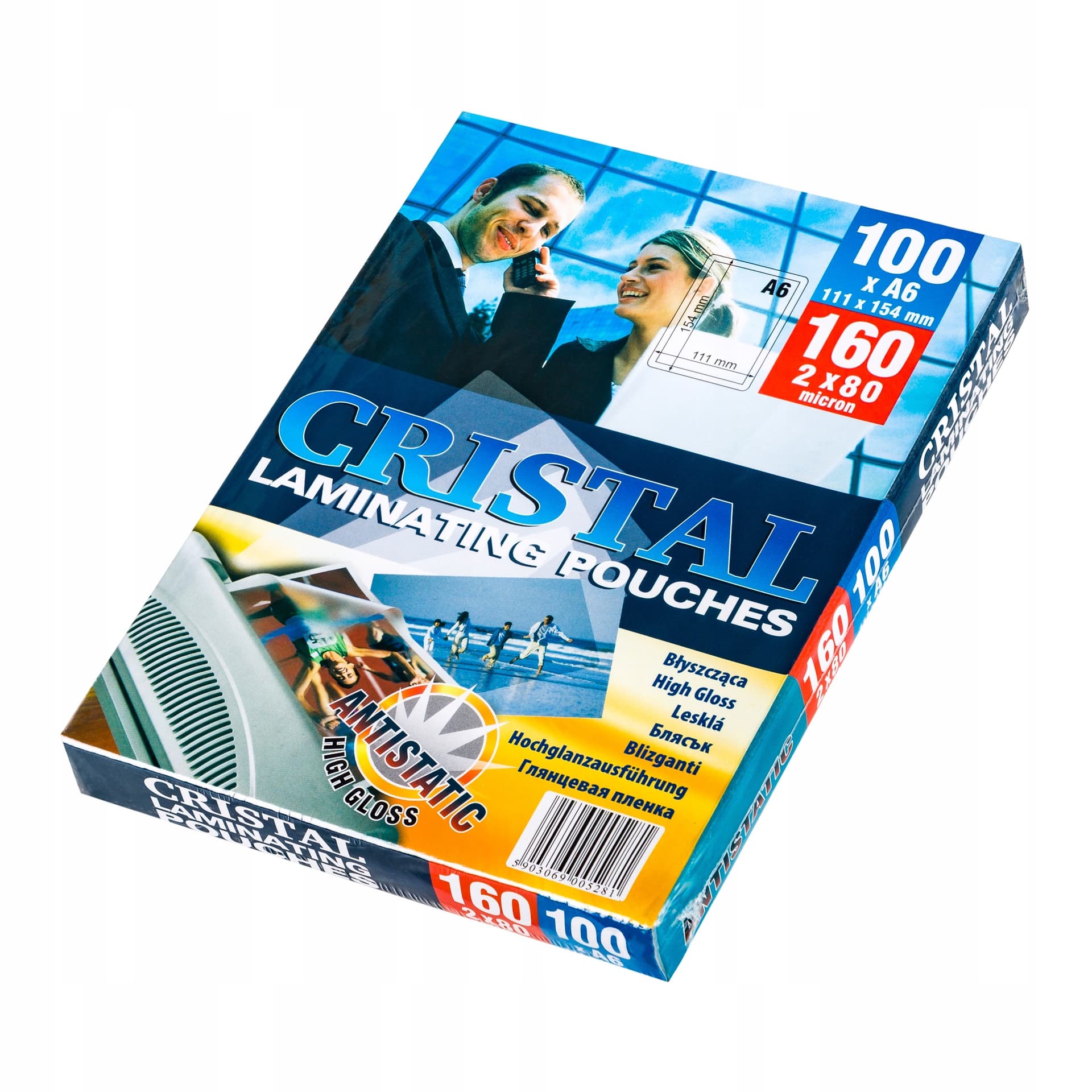 Folia do laminowania A6 2x80 mikronów 100 sztuk