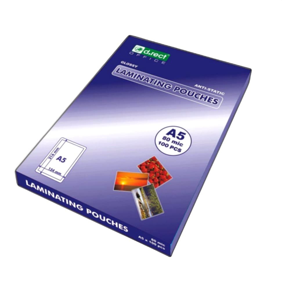 Folia laminacyjna A5 80 mikronów 100 sztuk D.RECT