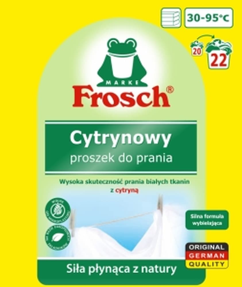Frosch Proszek do Prania Białego z Ekstraktem z Cytryny 1,45 kg