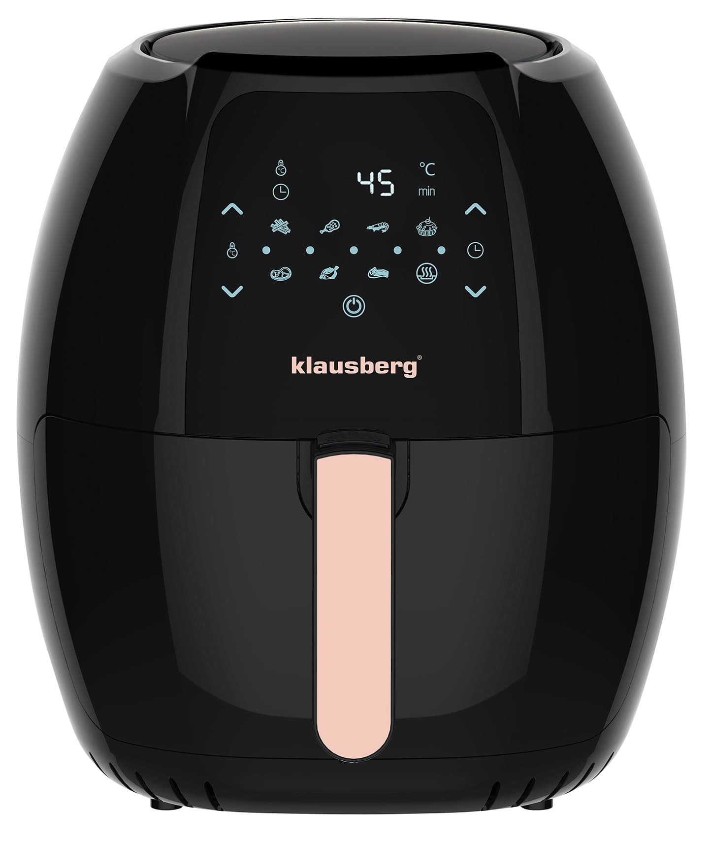 Frytkownica beztłuszczowa 7,7 l czarno-złota Klausberg