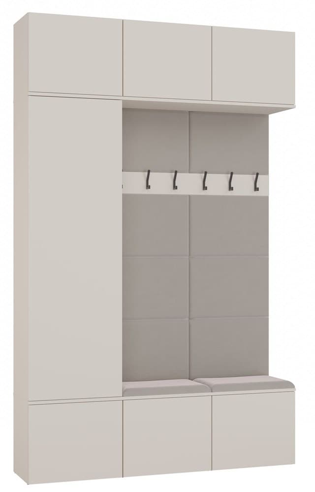 Garderoba do przedpokoju HAGA III 1Sz2W Kaszmir Beż Szafa + 2x Wieszak