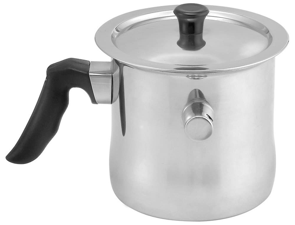 Garnek do mleka z pokrywką 1 litr stal nierdzewna