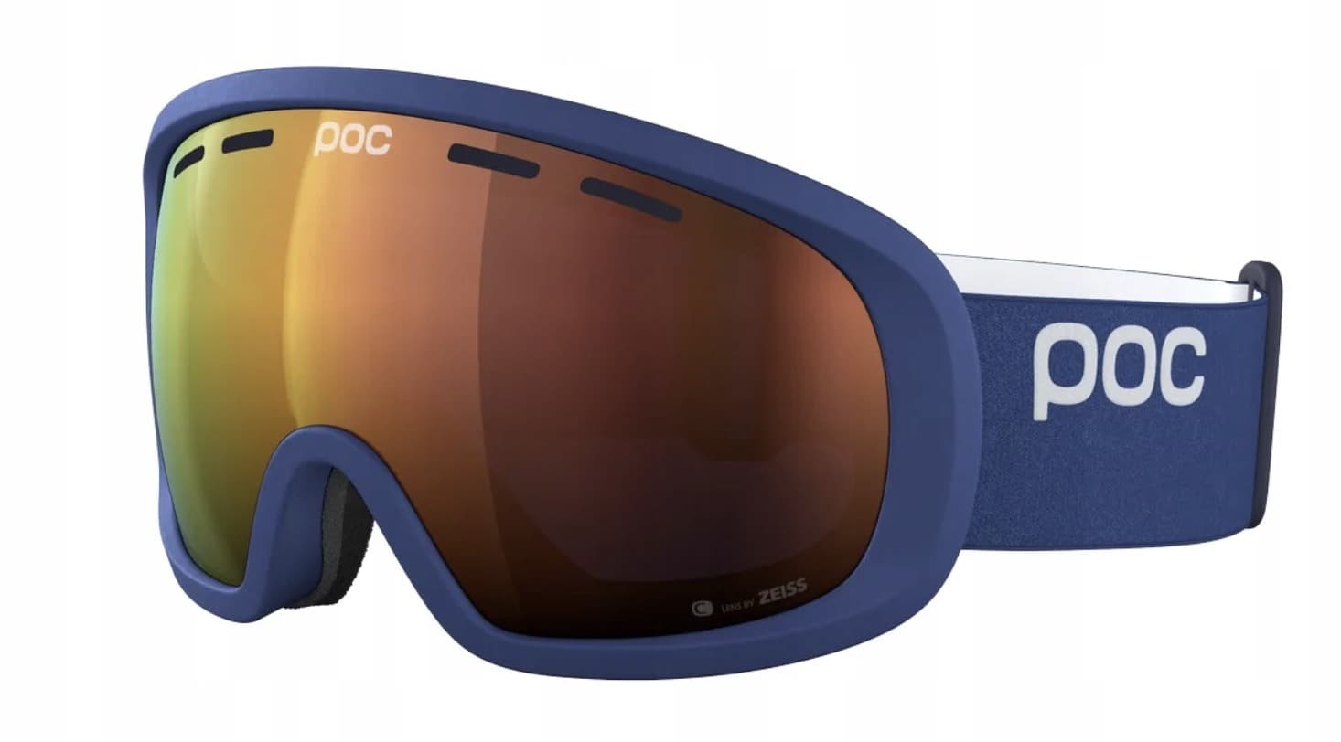 Gogle narciarskie POC Fovea zapewniające szerokie pole widzenia granatowe