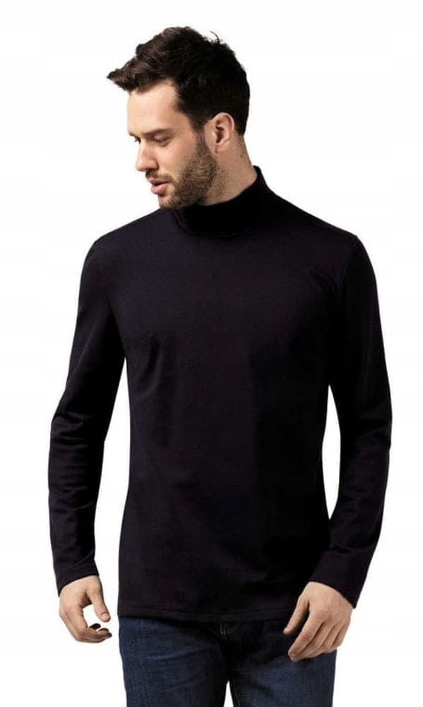 Golf męski długi rękaw czarny