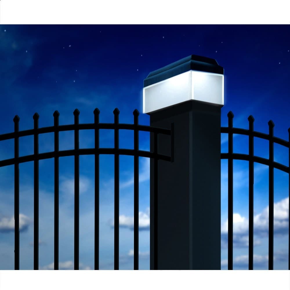 Lampa solarna na słupek 100x100 mm - daszek kopertowy