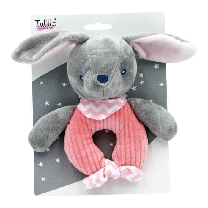 Grzechotka króliczek dla niemowląt 15 cm