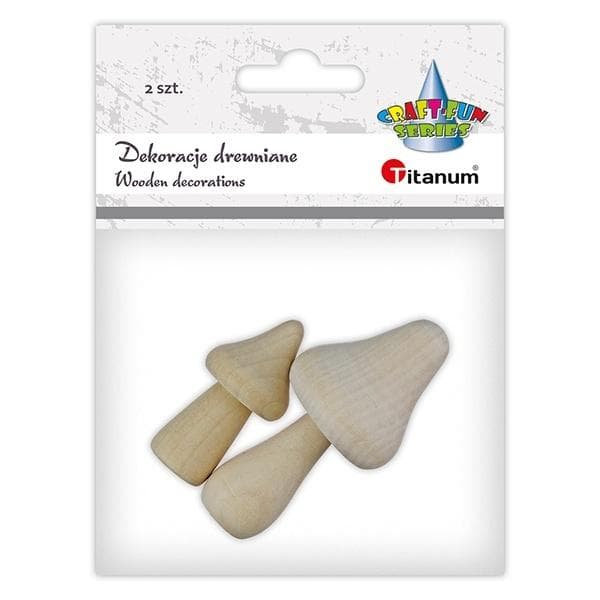Drewniane grzybki dekoracyjne 2 sztuki