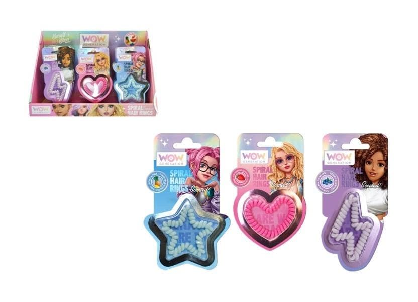 Spiralne gumki do włosów WOW MIX - różne kształty