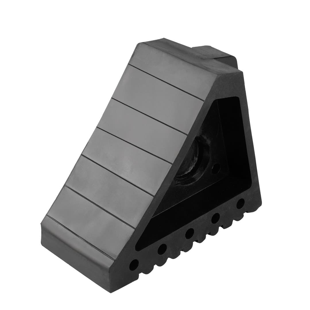 Gumowy klin pod koło z uchwytem do zabezpieczania pojazdów