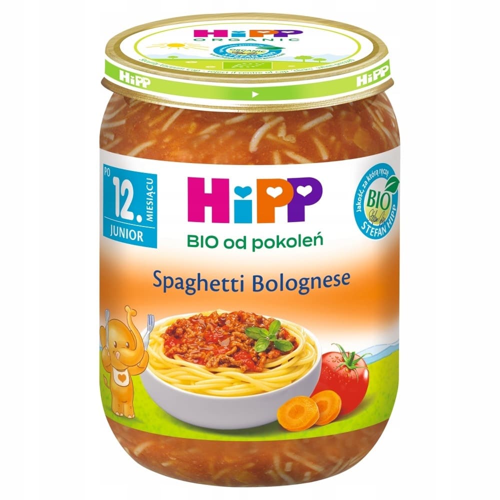 HiPP Spaghetti Bolognese danie dla dzieci po 8 miesiącu 250 g