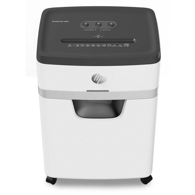HP ONESHRED Niszczarka ścinkowa 18CC P-4 18 kartek 25l jasnoszara
