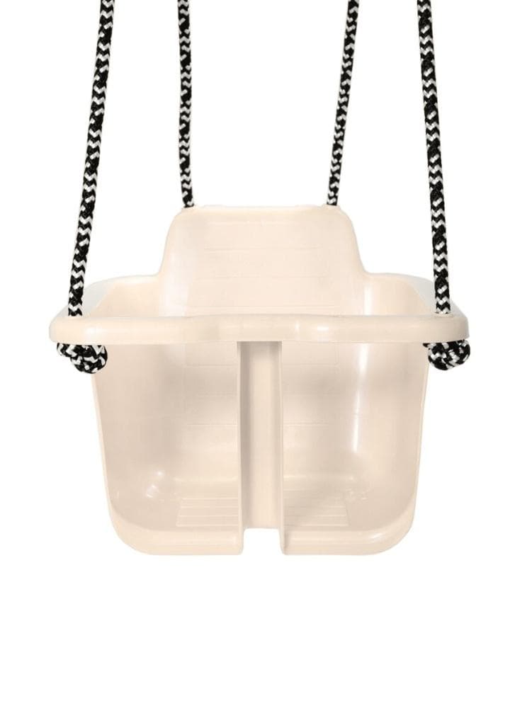 Huśtawka dziecięca ze sznurkami miękka neutralna