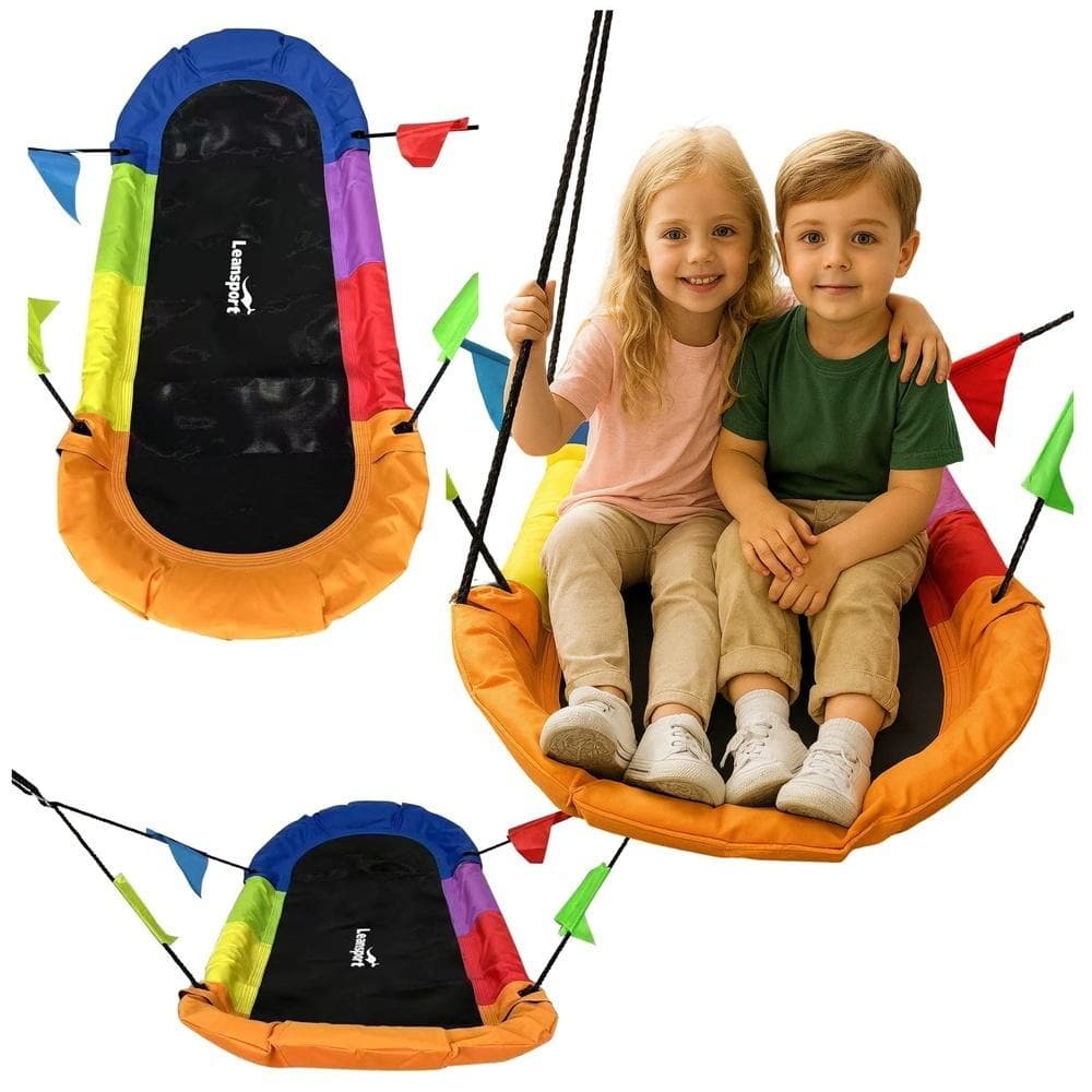 Prostokątna huśtawka ogrodowa bocianie gniazdo 75 x 167 cm