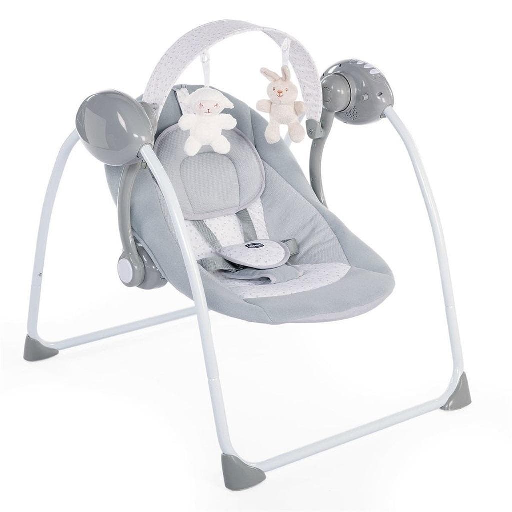 Elektroniczna huśtawka dla dzieci Chicco Relax & Play cool grey 0-9 kg