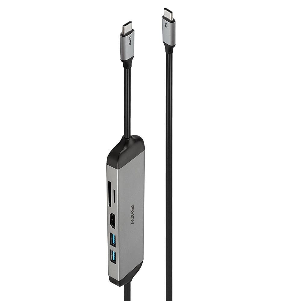 Lindy stacja dokująca USB-C 3.2 Gen 1 Czarny Szary