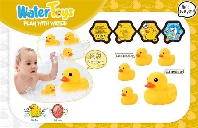 Gumowe kaczuszki do kąpieli zestaw 1+5 sztuk