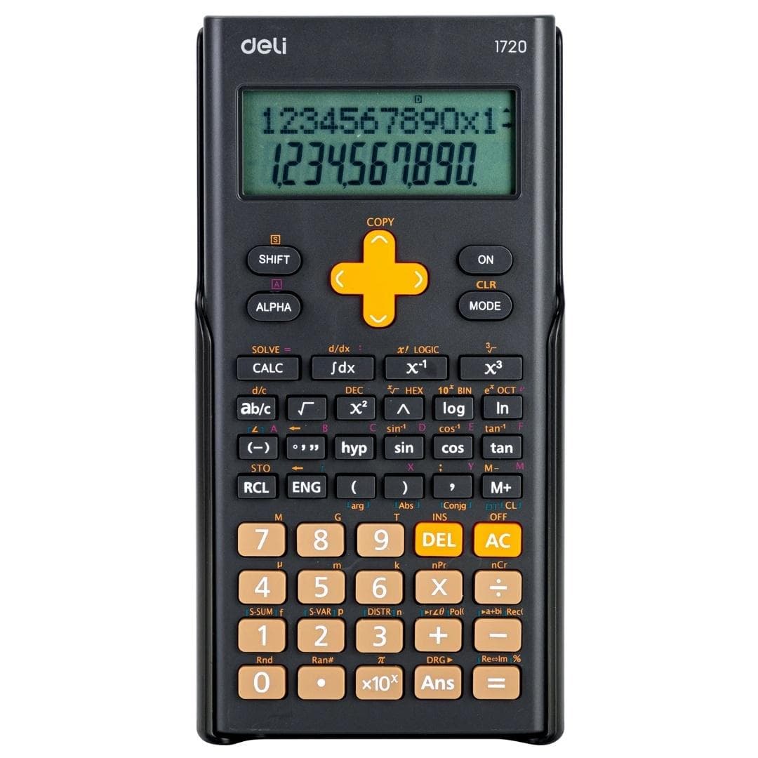 Kalkulator naukowy Deli ciemnoszary z 300 funkcjami