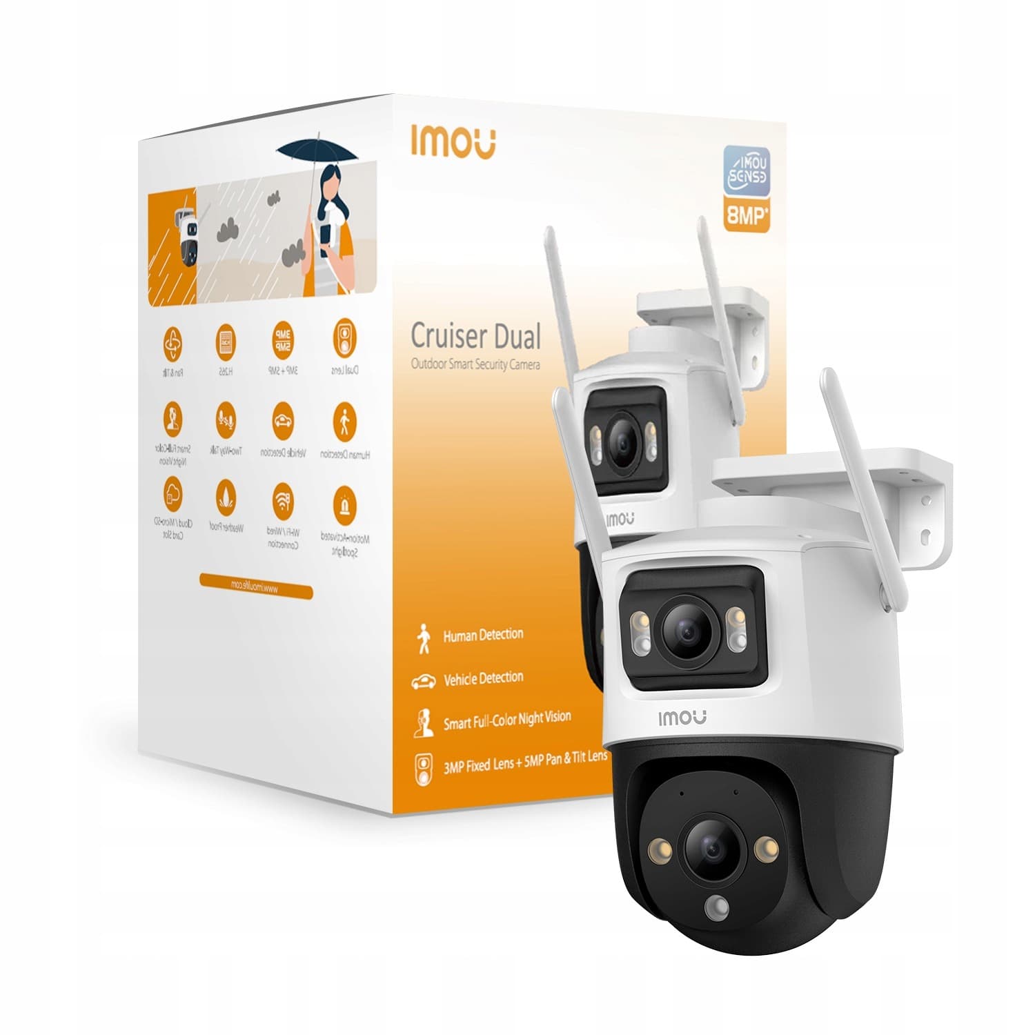 Kamera IP IMOU Cruiser Dual 6MP do monitoringu zewnętrznego