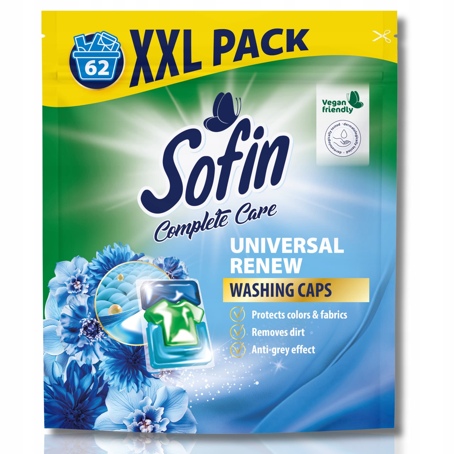 Kapsułki do prania Sofin ochrona bieli 62 sztuki