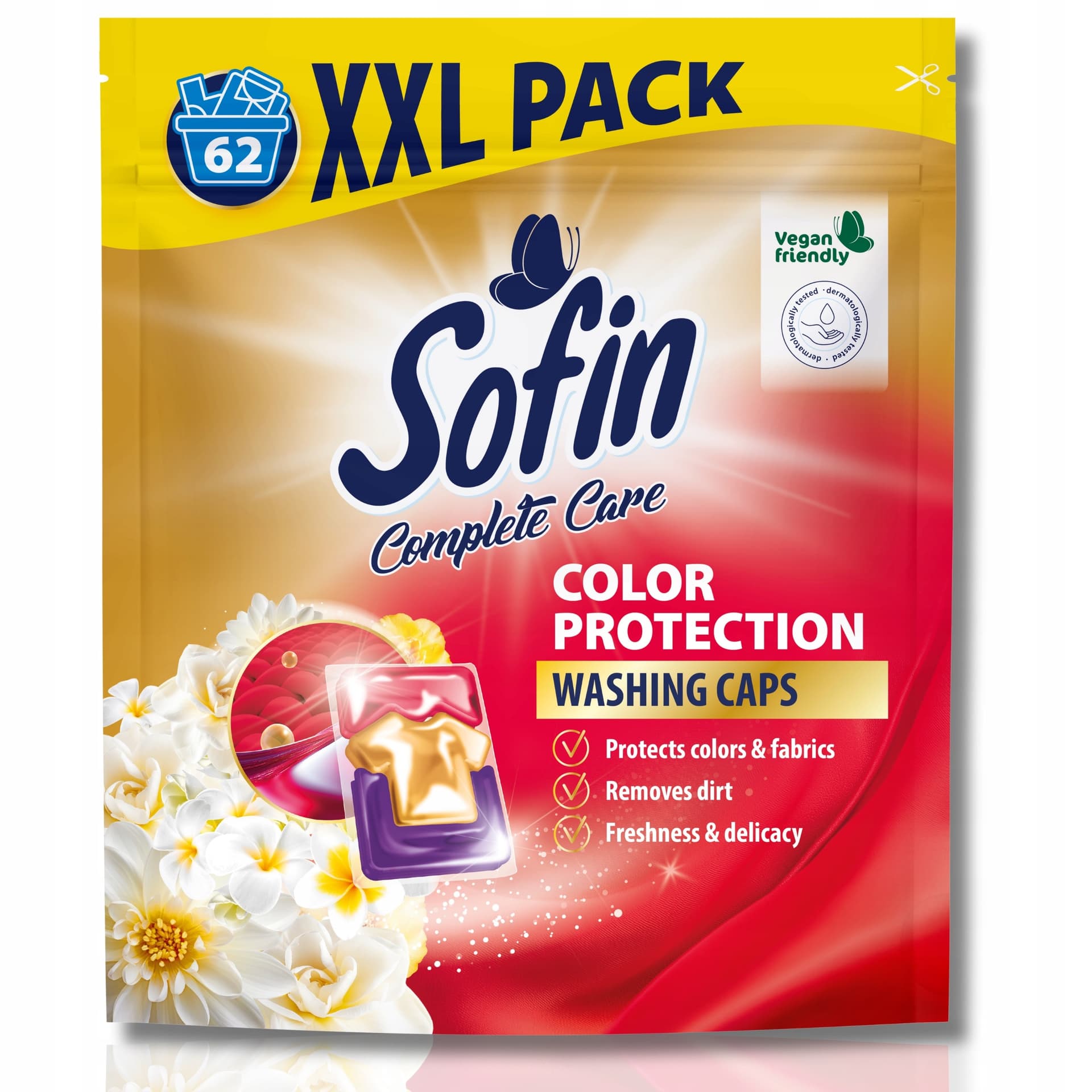 Kapsułki do prania Sofin ochrona koloru 62 sztuki
